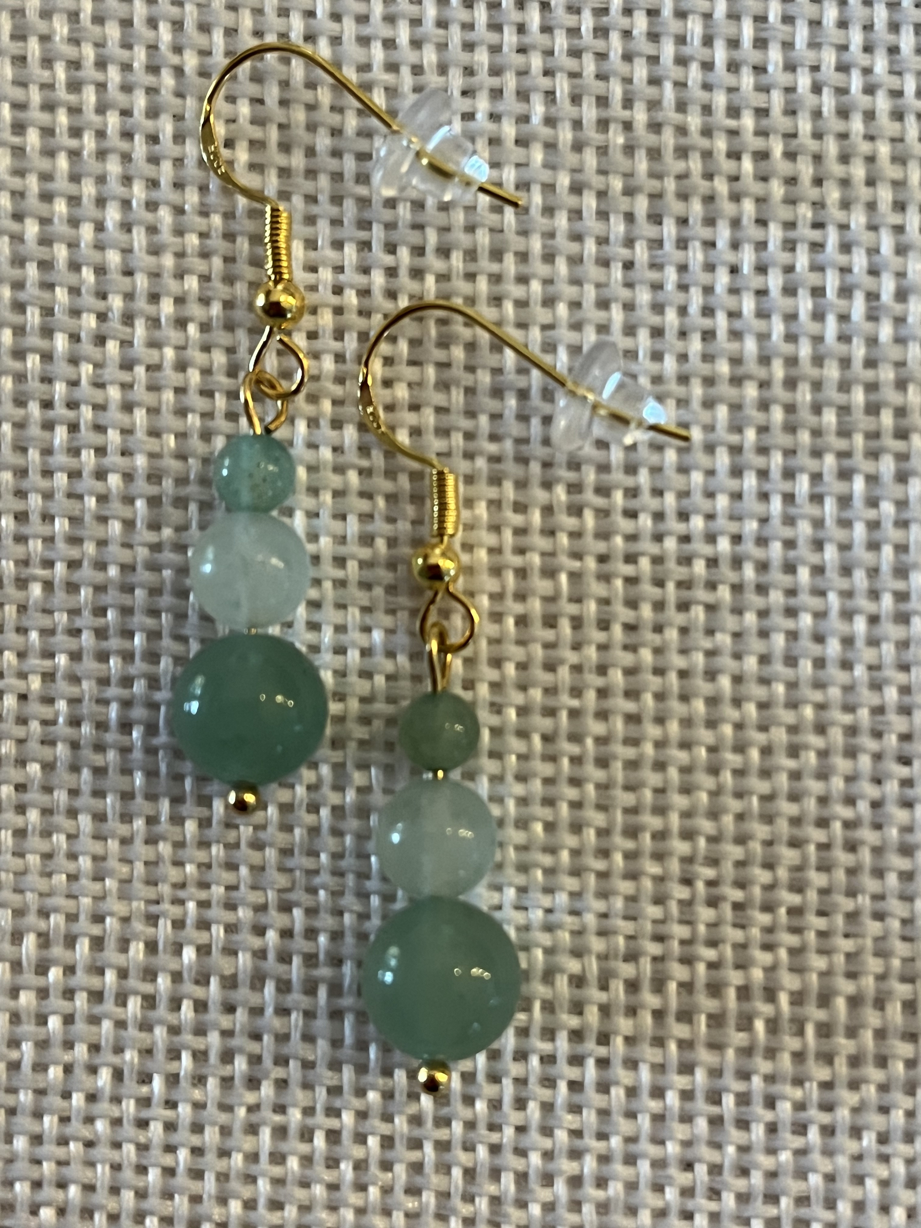 boucles d'oreilles en aventurine verte