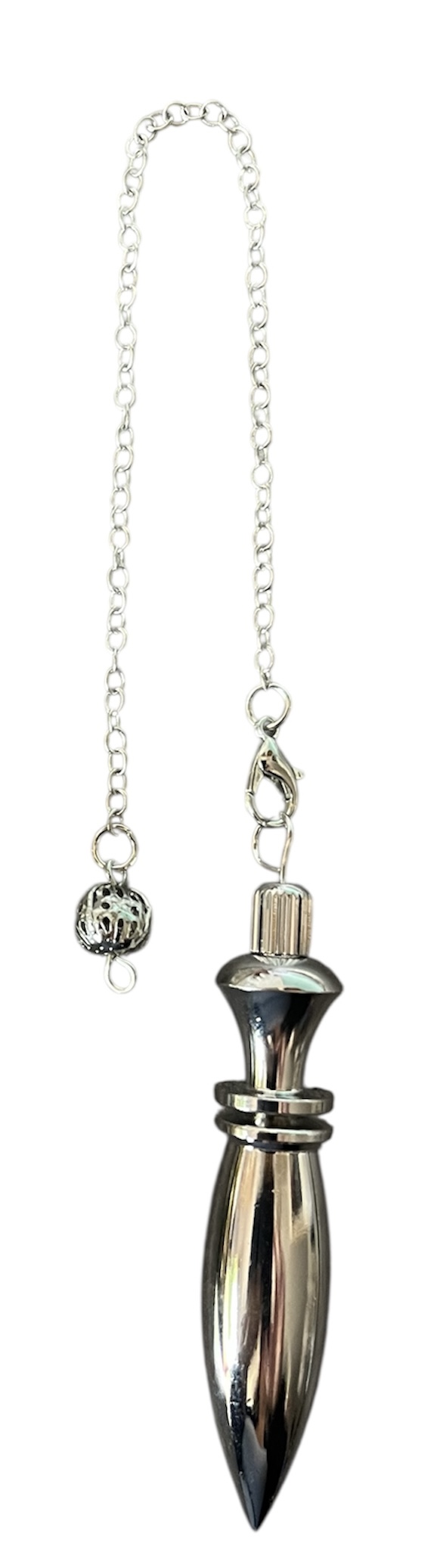 pendule métal argenté