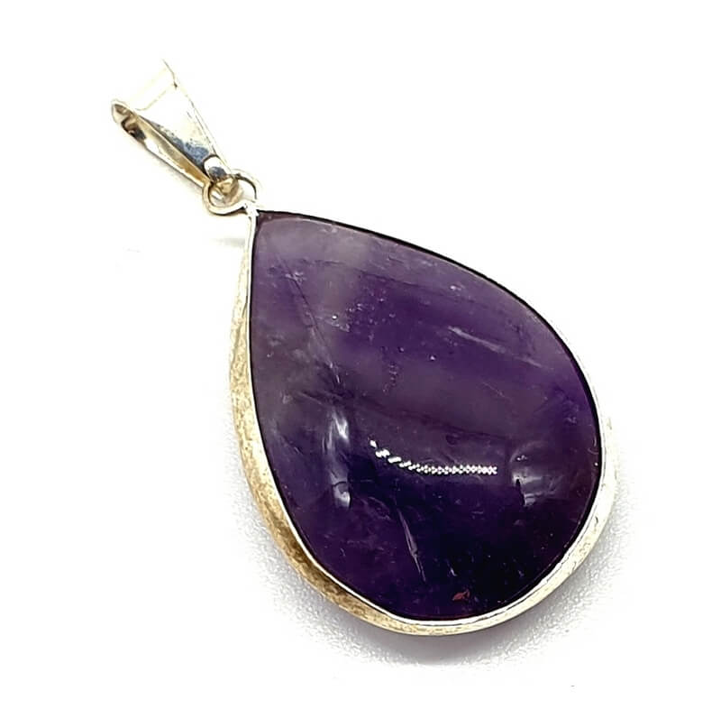 pendentif améthyste plaqué argent