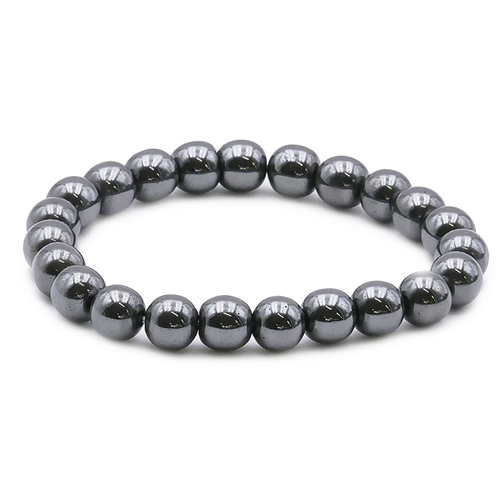 Bracelet Hématite en boules de 8 mm