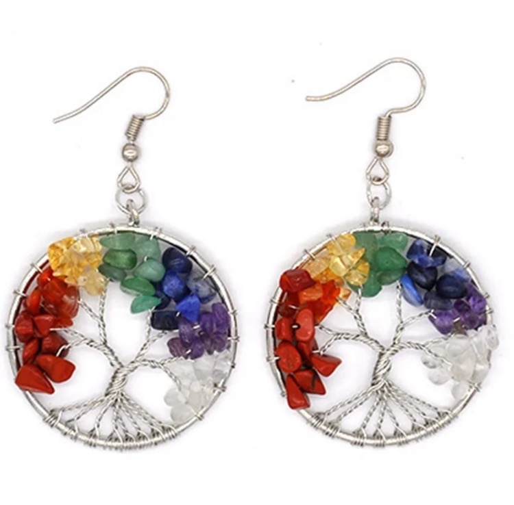 boucles d'oreilles 7 chakras