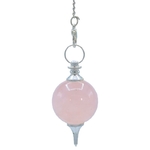 pendule quartz rose et chaînette 7 Chakras