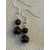 boucles d'oreilles en grenat rouge