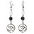 boucles d'oreilles labradorite et agate avec om