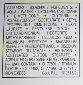 ingredient list