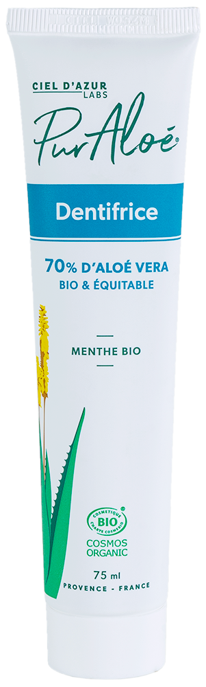 Dentifrice - Menthe BIO - 70% Aloé Véra - 75ml - PUR ALOÉ
