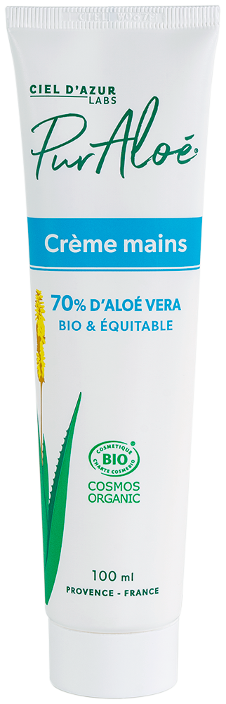 Crème Mains - BIO - 70% Aloé Vera - 100ml - PUR ALOÉ