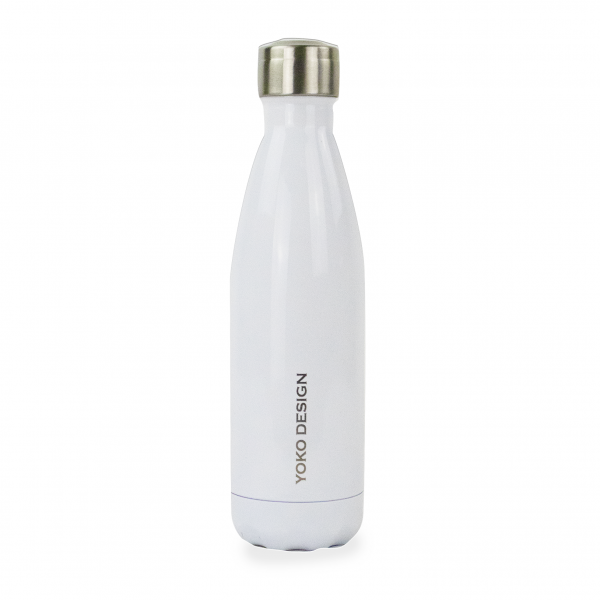 bouteilles isothermes blanc brillants 500ml yoko design
