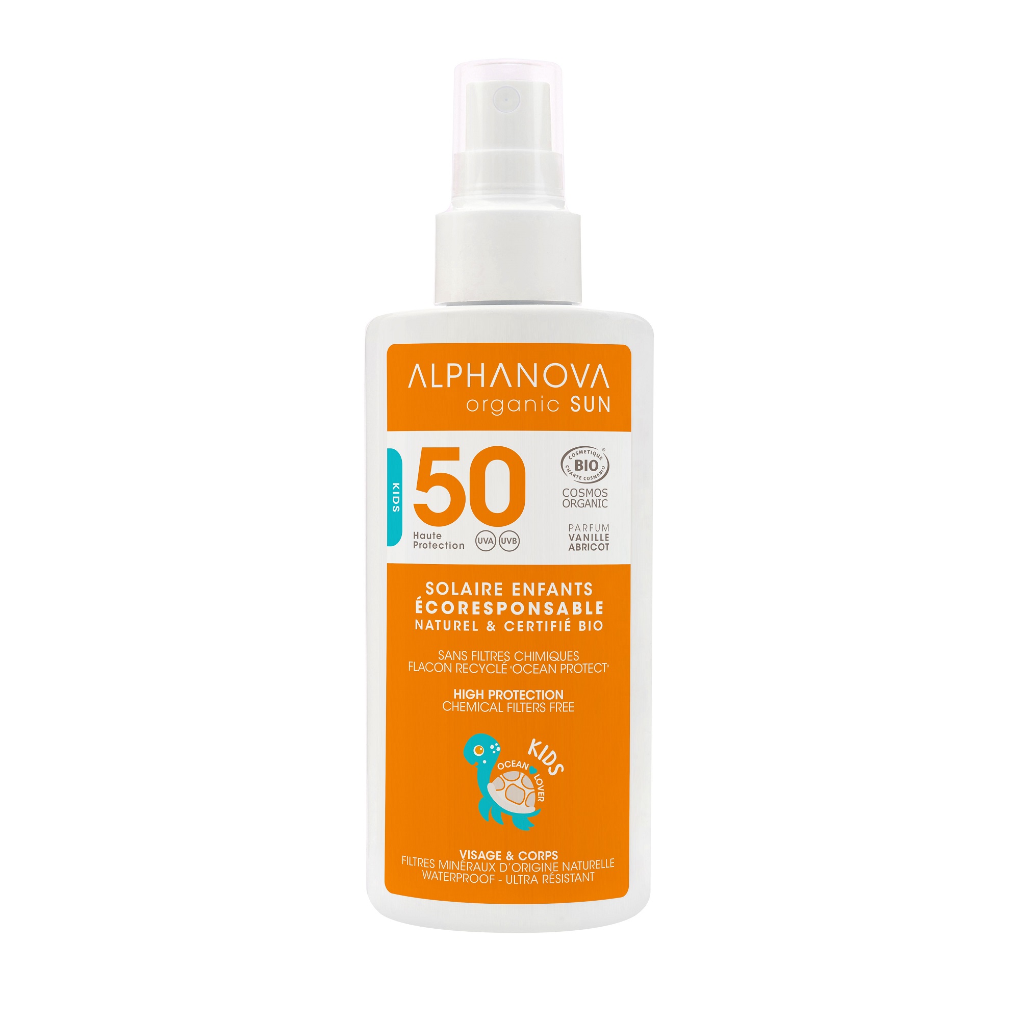 Spray crème solaire enfants - BIO - SPF50 - 125g - ALPHANOVA