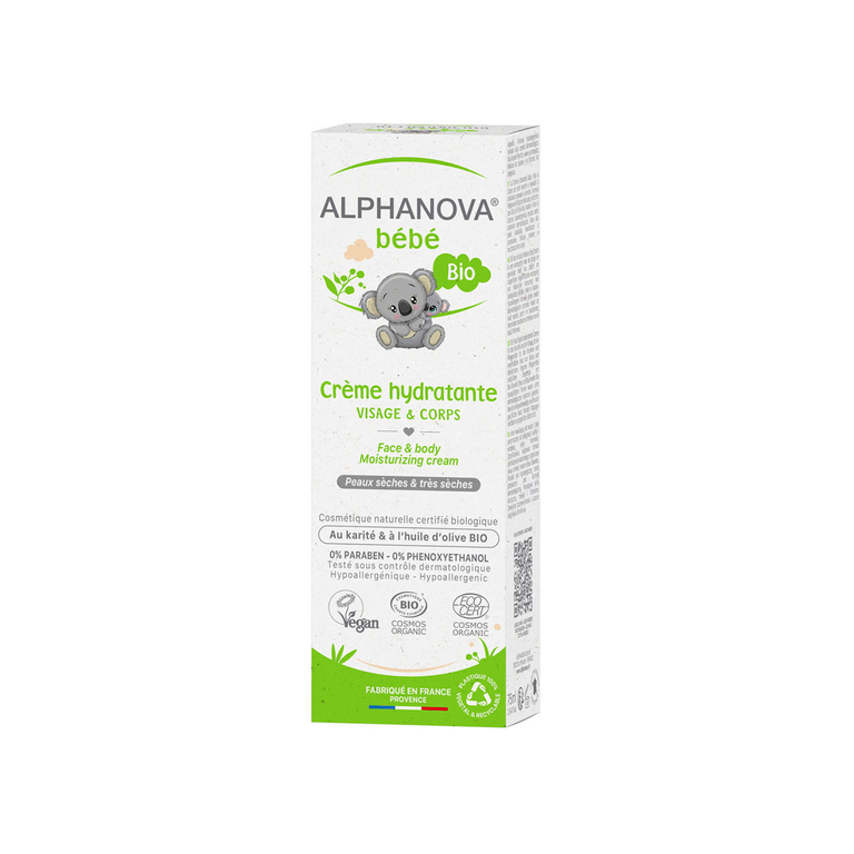 Crème hydratante bébé bio - Visage & Corps - 75ml - ALPHANOVA