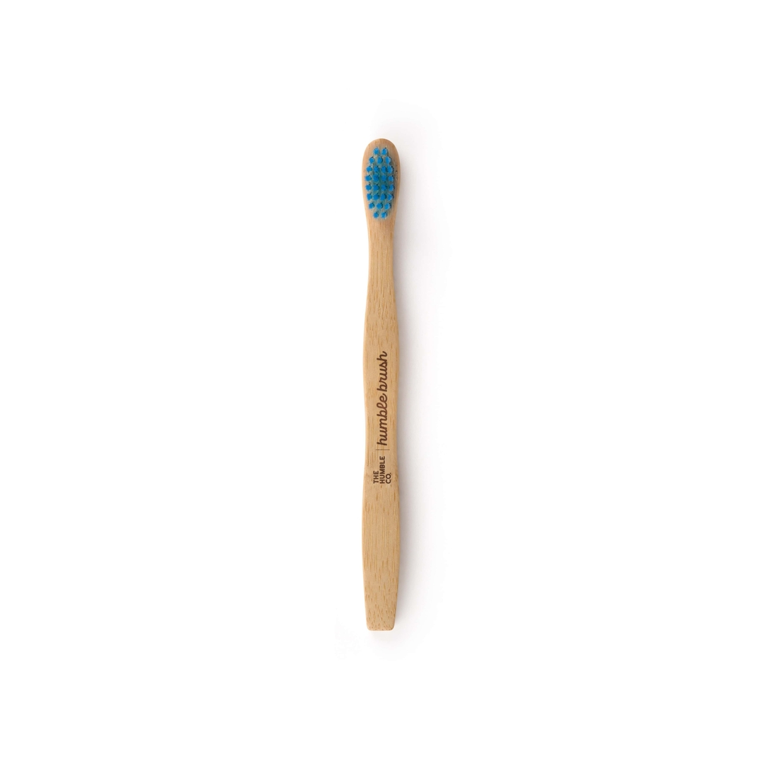 Brosse à dents enfant - Ultra souple - Bambou - Bleu - THE HUMBLE CO