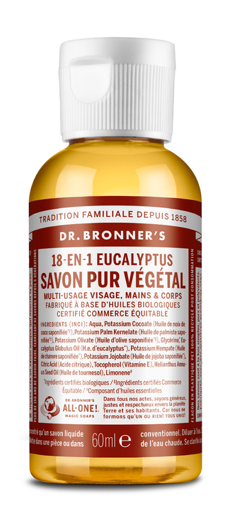 Savon liquide - Eucalyptus 60ml - DR BRONNER\'S