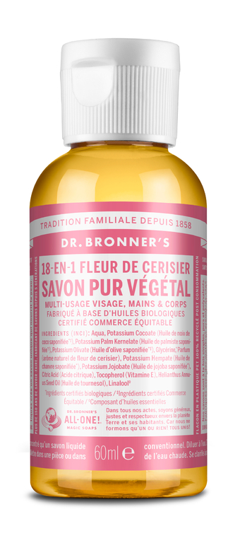 Savon liquide - Fleur de Cerisier 60ml - DR BRONNER\'S