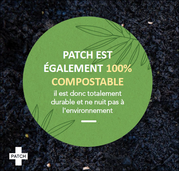 PATCH COMPOSTABLE pansement patch biodégradable vegan veganame