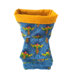 ensemble paniere et lingette lavable coton eponge de bambou perroquet  (1)