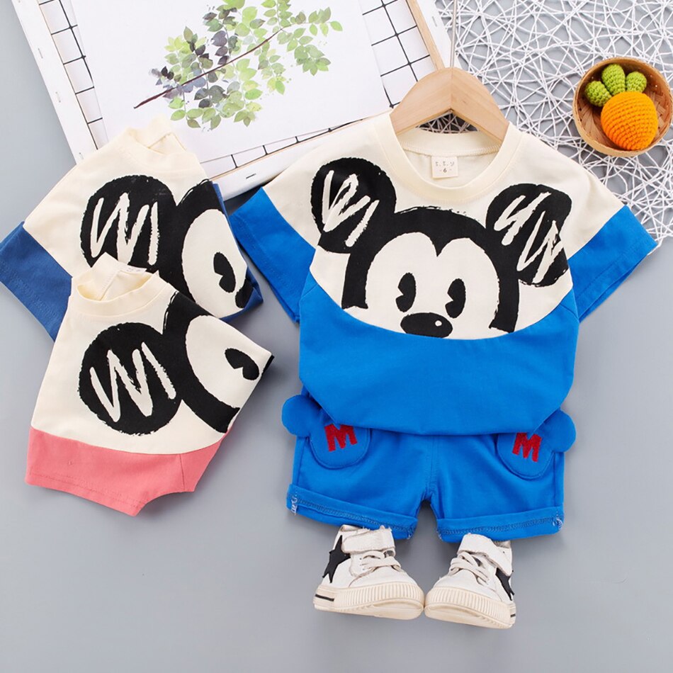 Ensemble-haut-et-pantalon-Mickey-Mouse-Disney-pour-b-b-s-tenue-pour-gar-ons-et