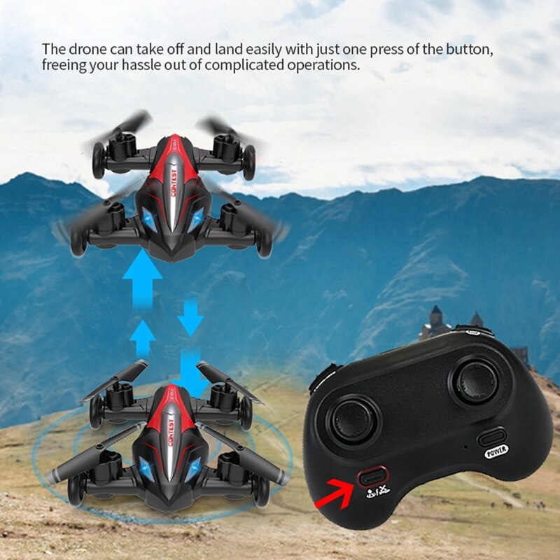 Mini-Drone-D85-2-4G-voiture-volante-tout-terrain-double-Mode-v-hicule-de-course-cascadeur