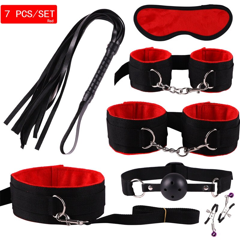 Set-de-menottes-b-illon-fouet-pince-t-ton-cordes-et-masque-sexy-10-pi-ces