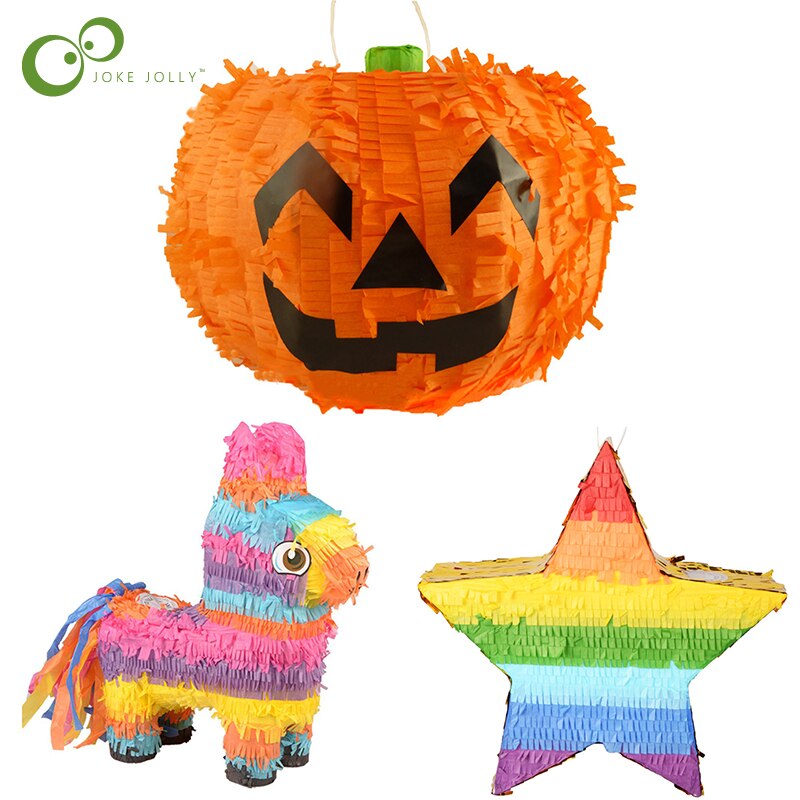 Jeu-de-Pinata-pour-enfants-f-te-d-anniversaire-arc-en-ciel-cheval-toile-citrouille-Halloween