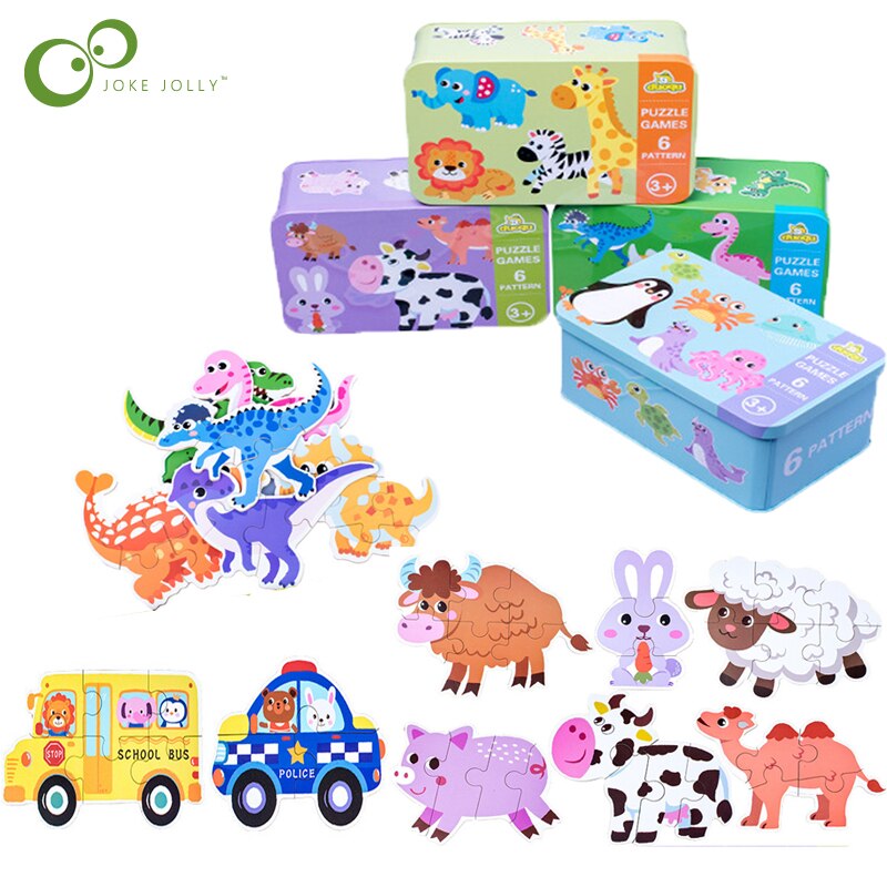 Puzzle-de-Cognition-pour-b-b-s-jouets-dessin-anim-circulation-animale-bo-te-en-fer