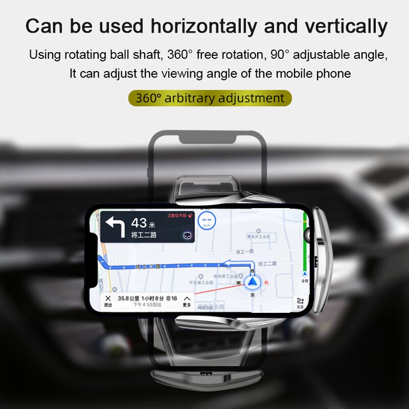 Support-de-t-l-phone-intelligent-Induction-sans-fil-pour-Renault-Clio-RS-avec-LOGO-et