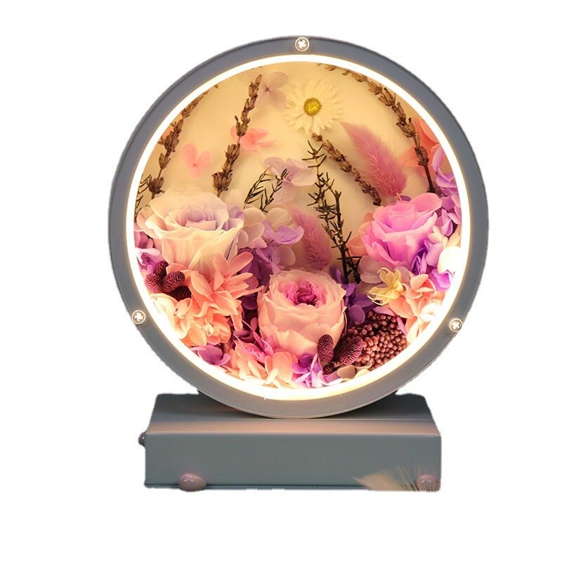 Lampe-LED-avec-Rose-ternelle-en-verre-lampe-de-bureau-fleur-enchant-e-cr-ative-cadeau