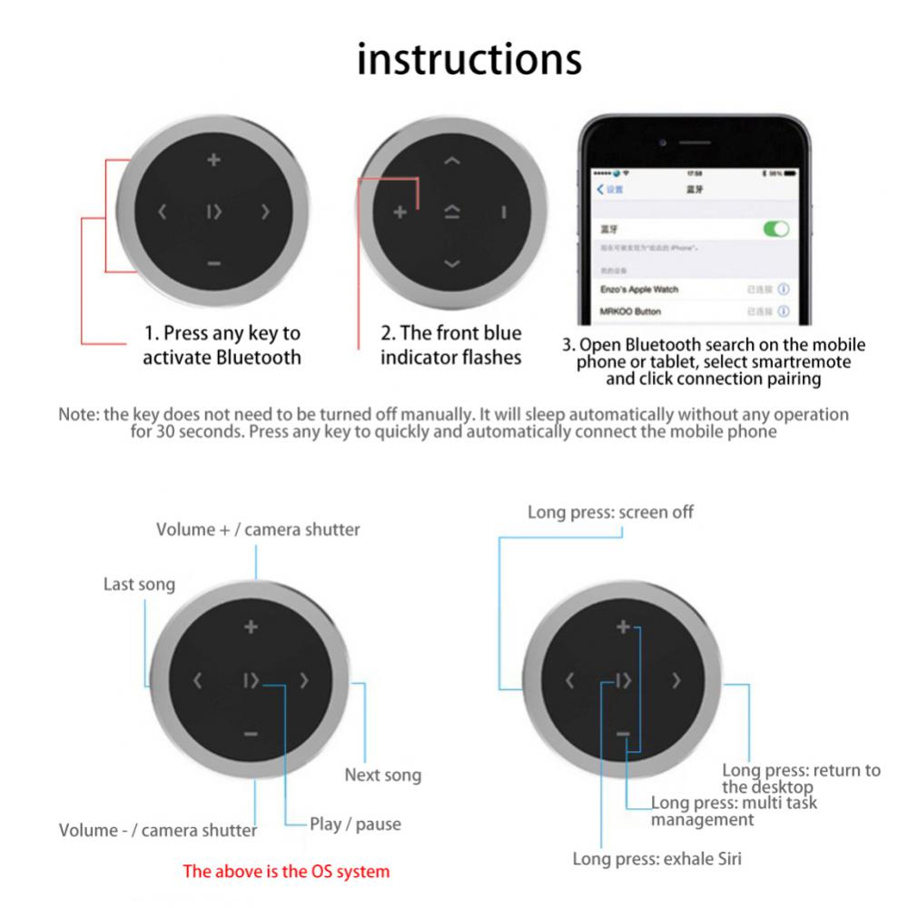 Kit-de-t-l-commande-sans-fil-Bluetooth-pour-voiture-bouton-multim-dia-volant-de-moto