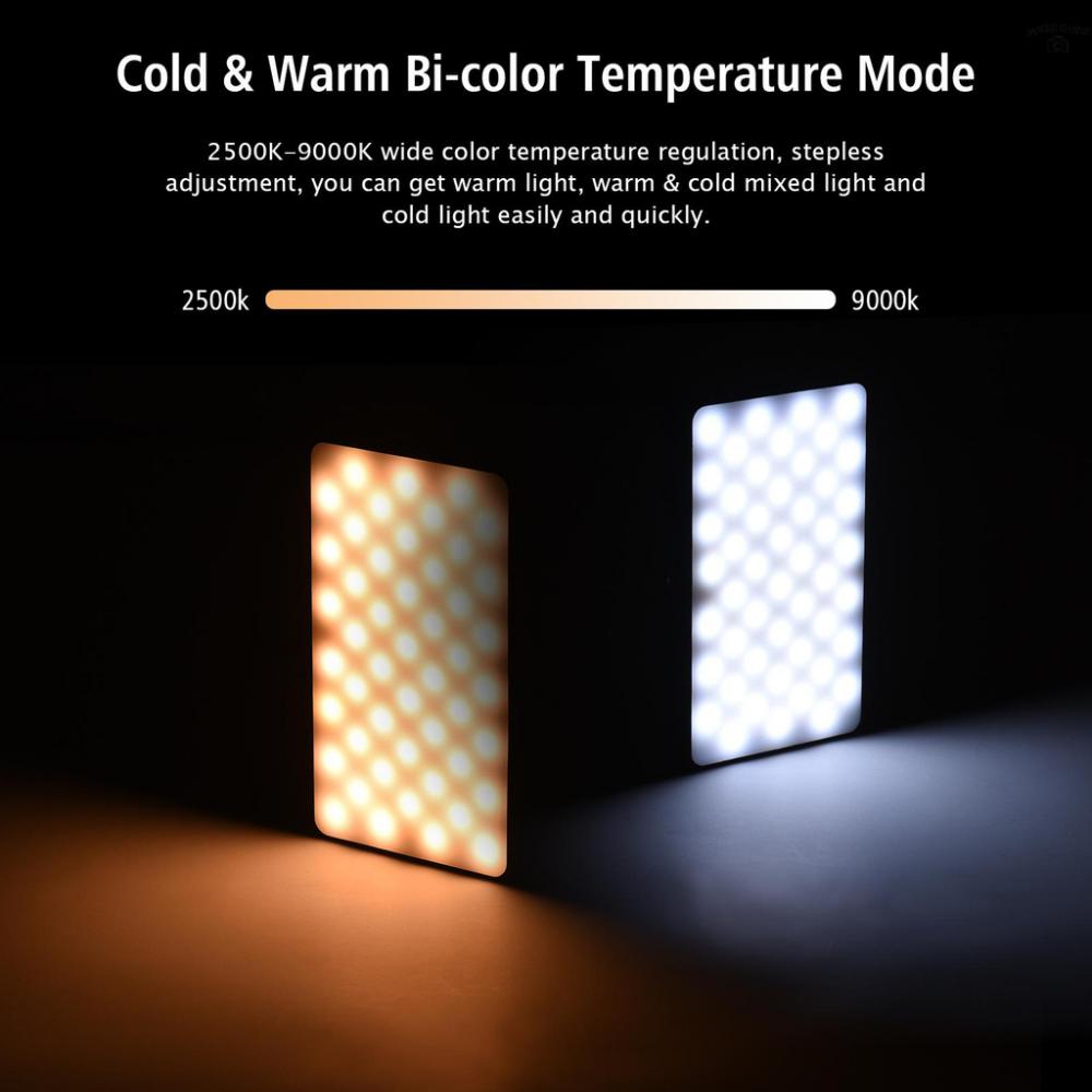 Lampe-de-Studio-vid-o-LED-W140RGB-pleine-couleur-Rechargeable-3100mAh-intensit-variable-2500-9000K