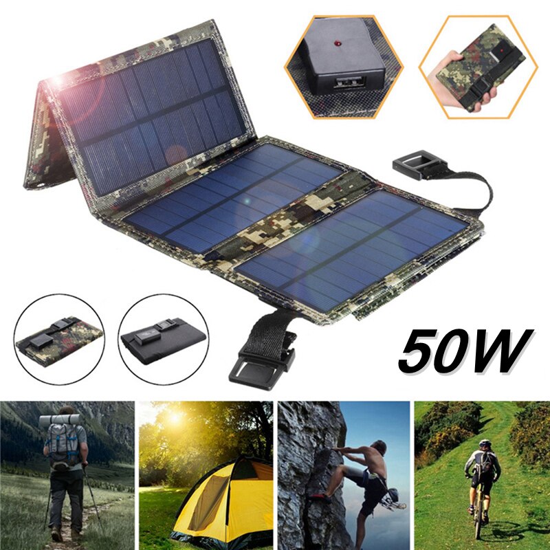 Panneau-solaire-pliable-50W-5V-USB-tanche-chargeur-pour-Camping-randonn-e-plein-air