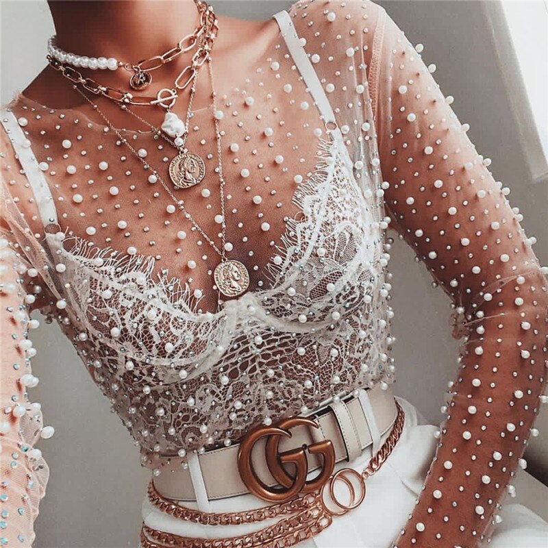 Yimunancy-haut-en-maille-perles-pour-femmes-haut-manches-longues-Transparent-Sexy-Cover-Up-Clubwear-printemps