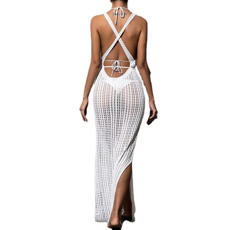 Yimunancy-robe-en-maille-transparente-dos-nu-Sexy-Club-2022