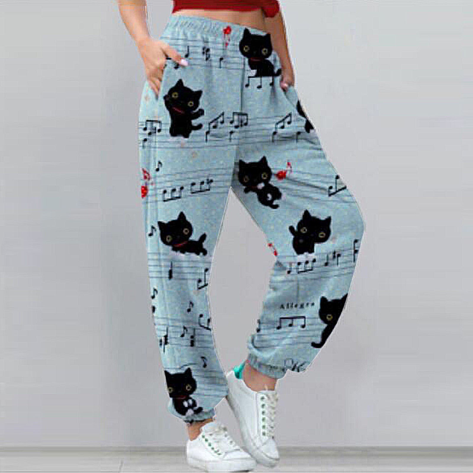 Pantalon-de-surv-tement-Harajuku-pour-femmes-imprim-de-teinture-par-nouage-Jogging-cordon-de-serrage