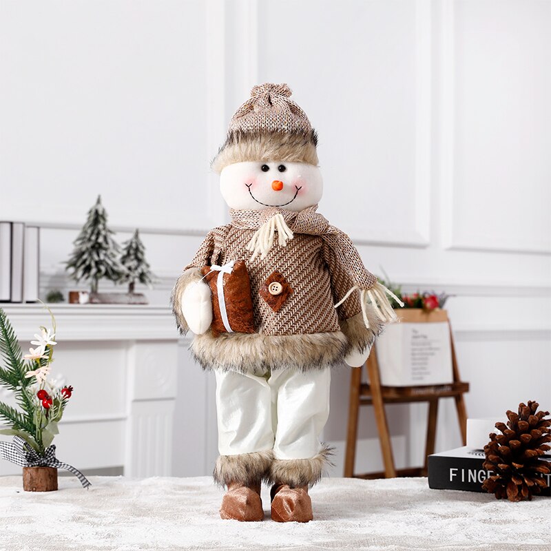 Poup-es-de-no-l-debout-de-Style-rustique-bonhomme-de-neige-d-coration-d-arbre