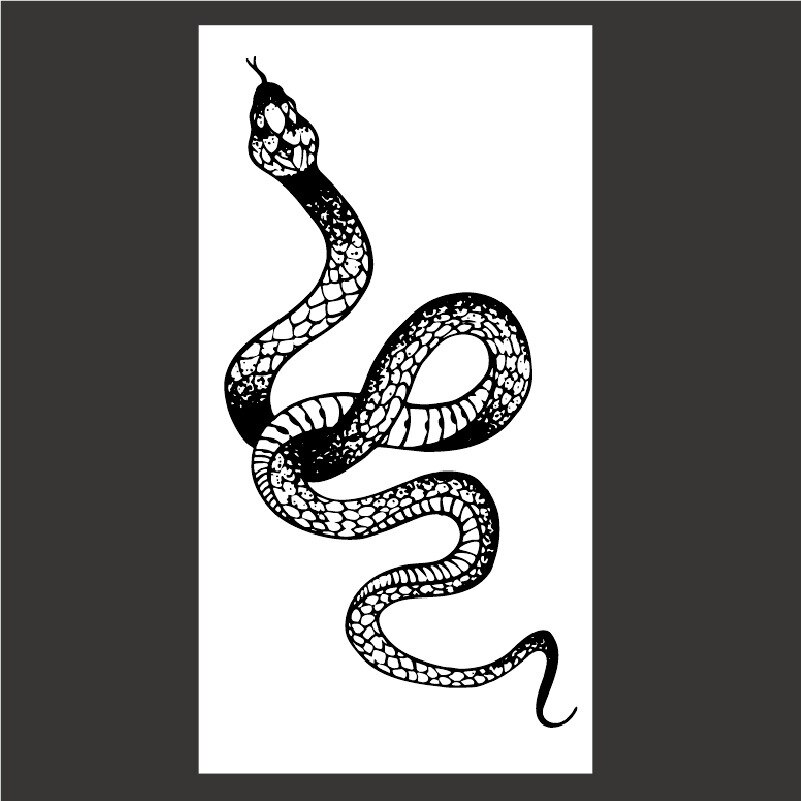 Autocollant-de-tatouage-serpent-noir-Mamba-tiquette-de-tatouage-bras-de-fleur-Cool-cr-ne-de