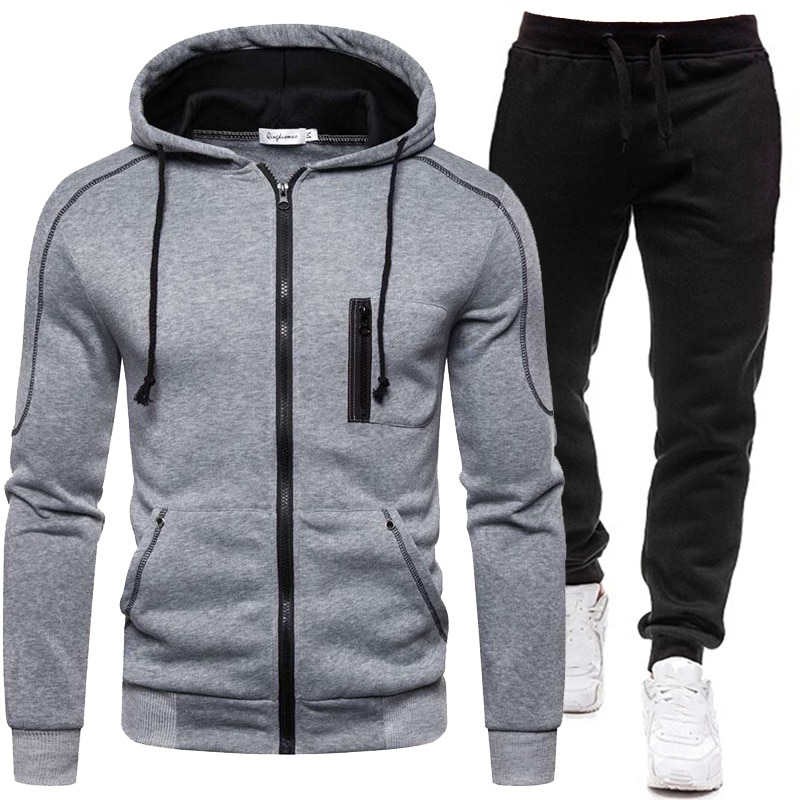 Ensemble-de-surv-tements-pour-hommes-avec-poche-printemps-automne-sweat-capuche-fermeture-clair-pantalon-de