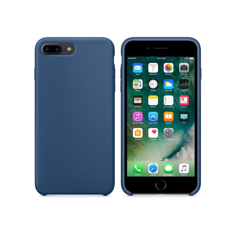 Demi-paquet-de-2-coques-en-Silicone-liquide-pour-iPhone-7-8plus