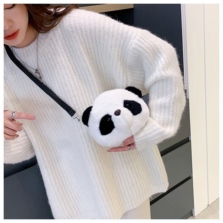 Porte-monnaie-en-peluche-Panda-pour-enfants-sacoche-diagonale-une-paule-porte-monnaie