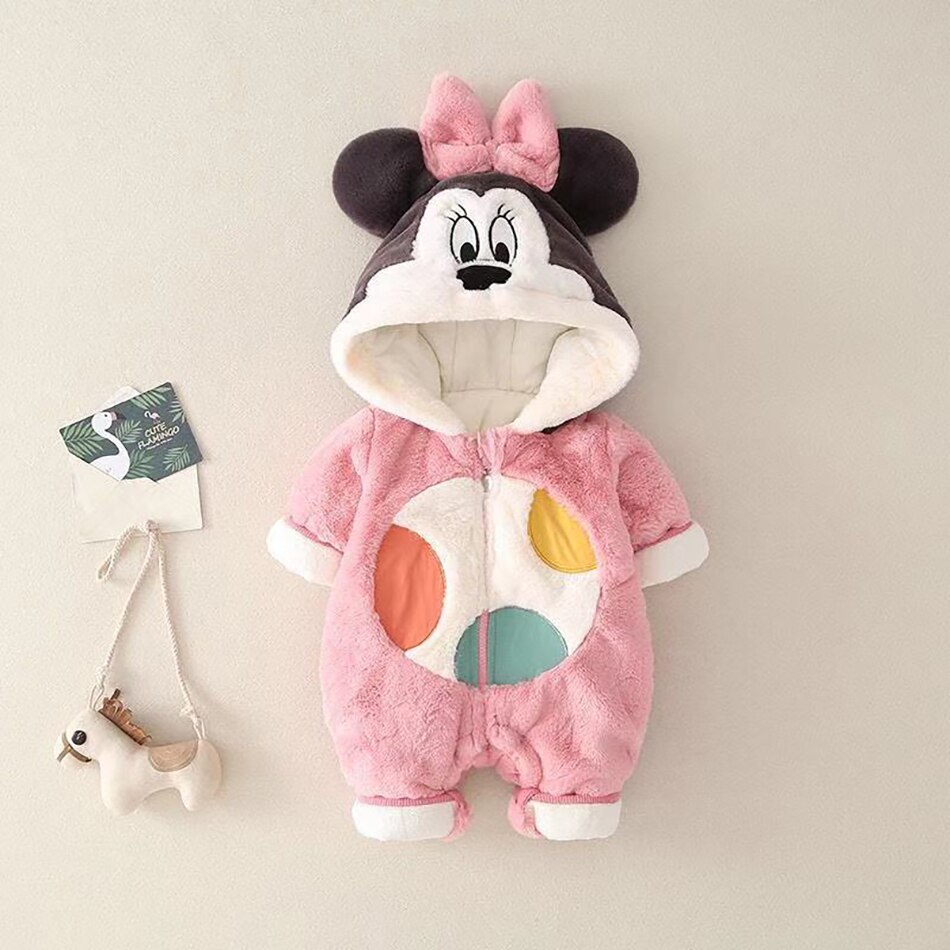 Disney-barboteuse-capuche-Minnie-Mouse-pour-b-b-barboteuse-pour-gar-on-et-fille-v-tements