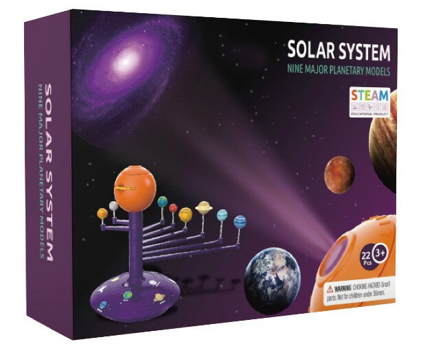 Projection-plan-taire-du-syst-me-solaire-mod-le-astronomique-monter-soi-m-me-huit-plan