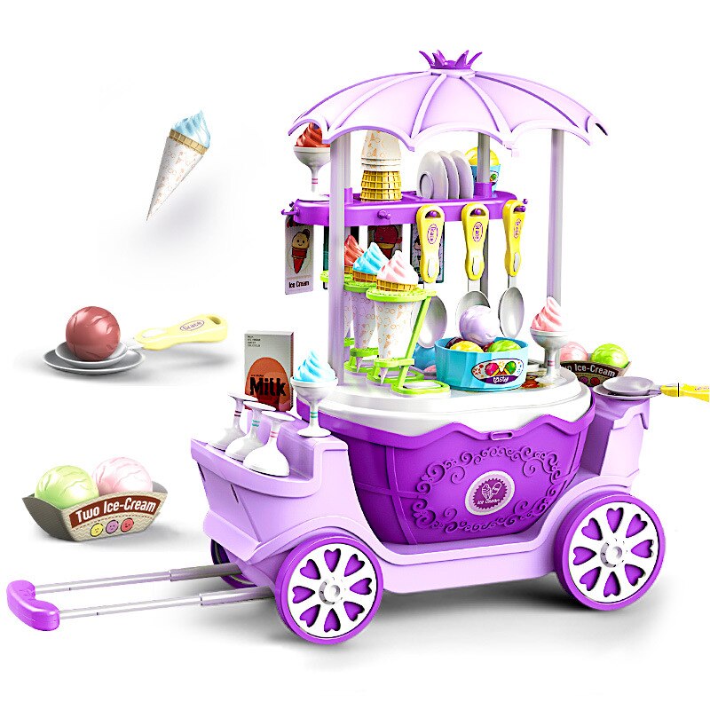 Jouet-Trolley-pour-enfants-92-pi-ces-cuisine-glace-voiture-princesse-cadeau-d-anniversaire-nouvelle-collection