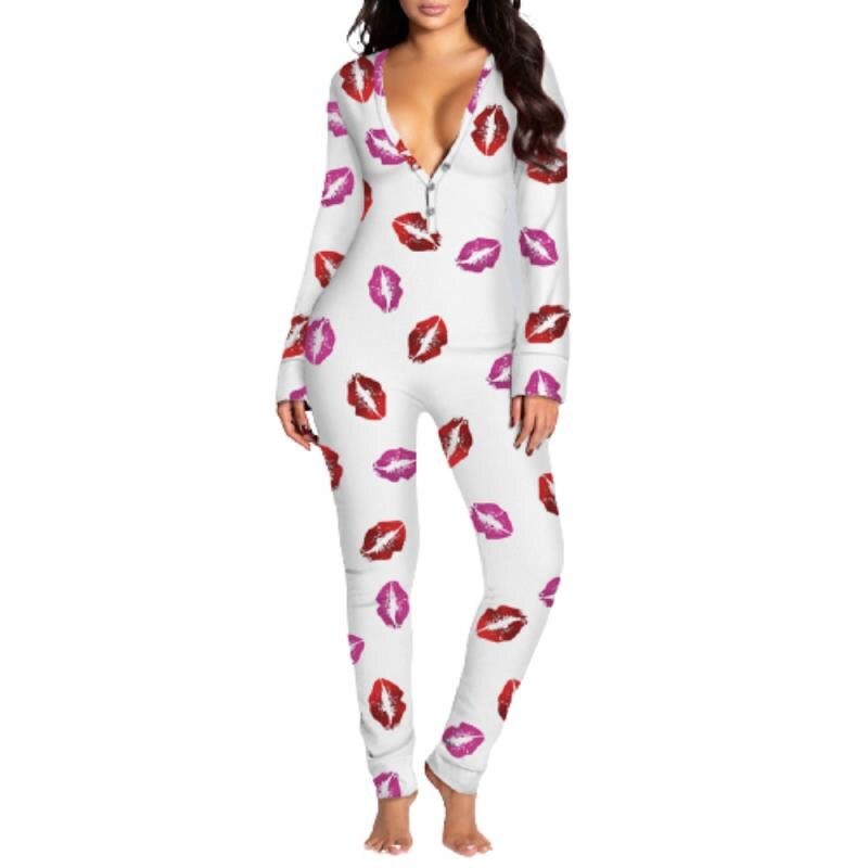 Combinaison-Sexy-la-mode-pour-femmes-col-en-v-Pyjama-entrejambe-ouvert-barboteuse-confortable-v-tements