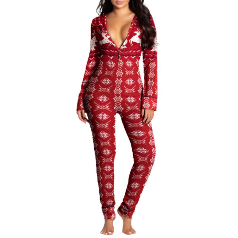 Combinaison-Sexy-la-mode-pour-femmes-col-en-v-Pyjama-entrejambe-ouvert-barboteuse-confortable-v-tements