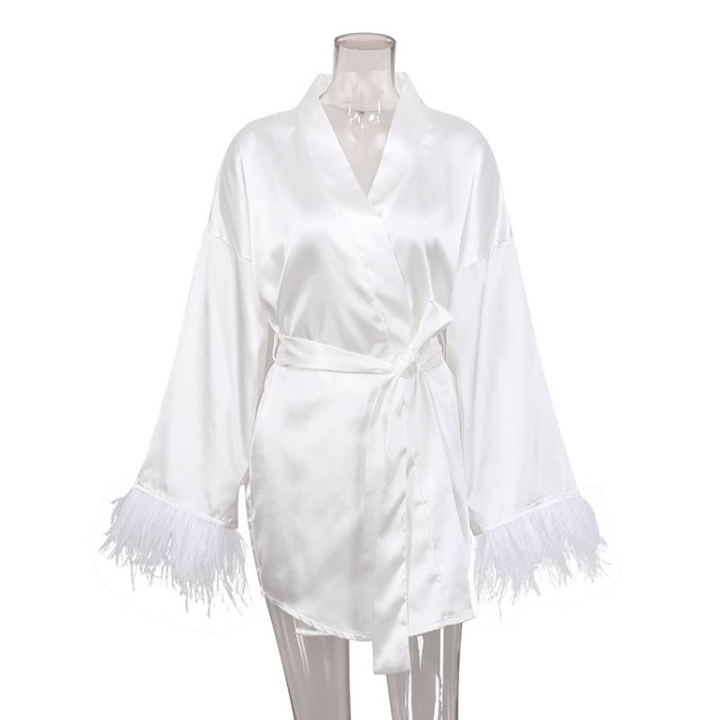 Pyjama-Sexy-pour-femmes-robe-de-nuit-en-plumes-robe-manches-longues-en-Satin-robe-de