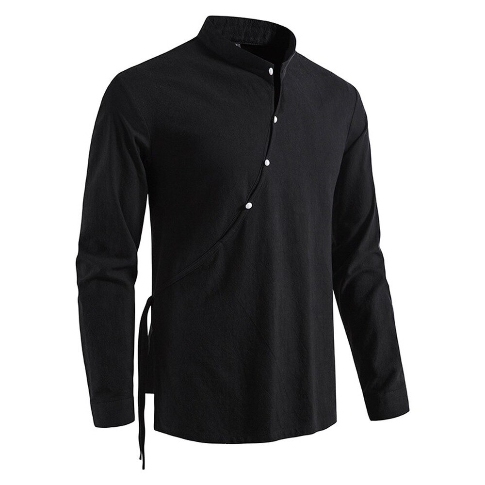 Chemisier-d-contract-en-coton-et-lin-pour-homme-chemise-ample-manches-longues-printemps-automne-2022