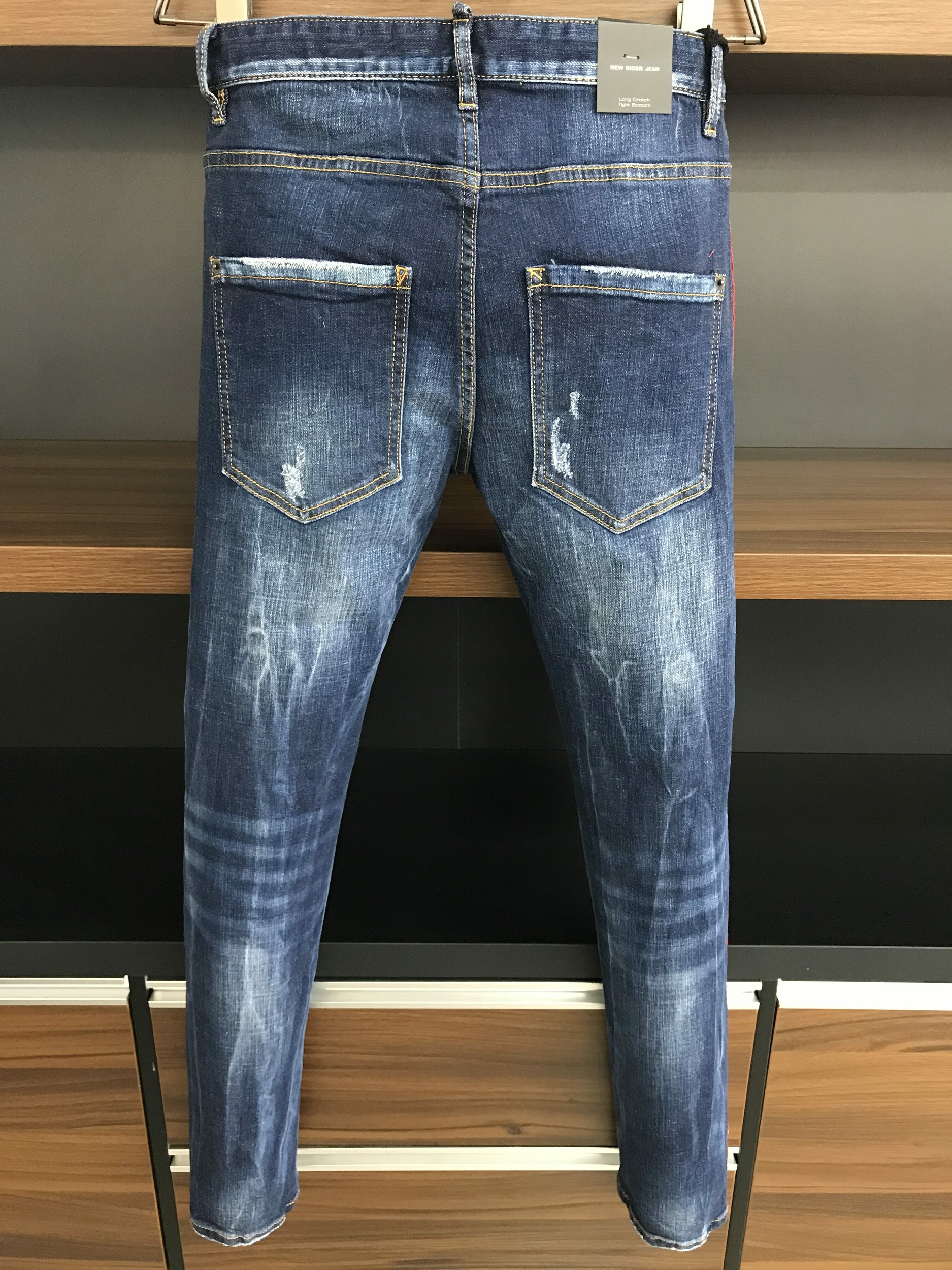 DSQUARED2-jean-lettres-pour-hommes-femmes-Streetwear-tendance-d-contract-Slim-coupe-droite-d-chir-feuille