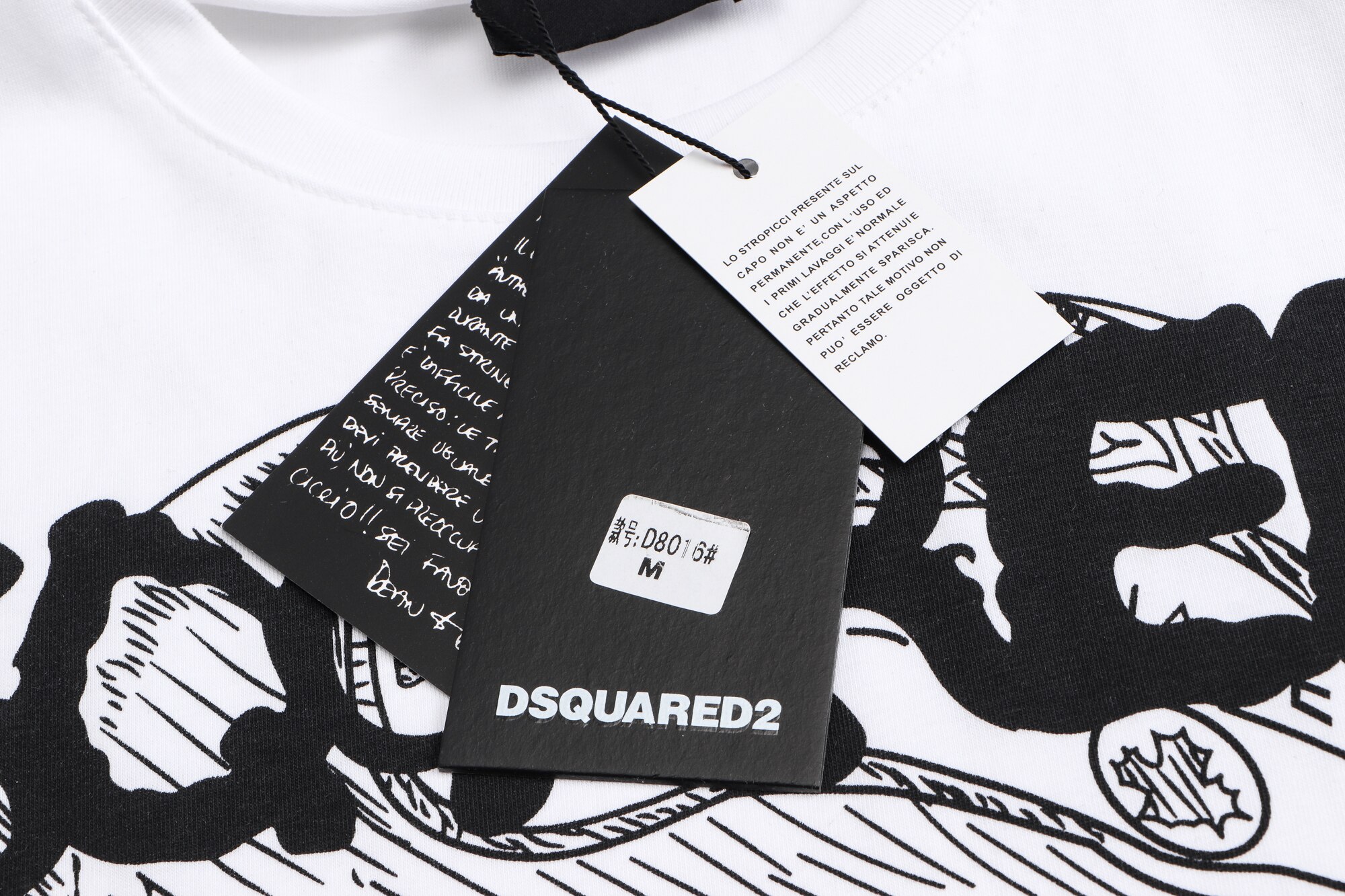 Dsquared2-T-Shirt-manches-courtes-pour-hommes-et-femmes-100-coton-mode-d-contract-e-tendance