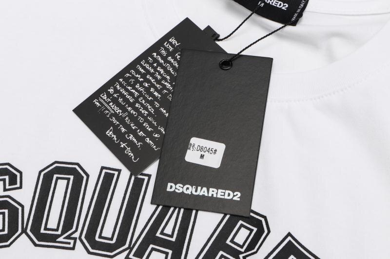 Dsquared2-T-Shirt-col-ras-du-cou-100-coton-pour-hommes-et-femmes-d-contract