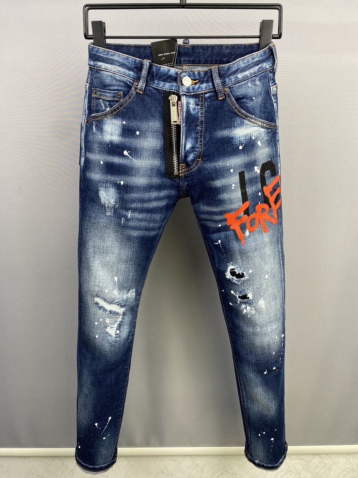 DSQUARED2-jean-lettres-pour-hommes-femmes-Streetwear-tendance-d-contract-Slim-coupe-droite-d-chir-feuille