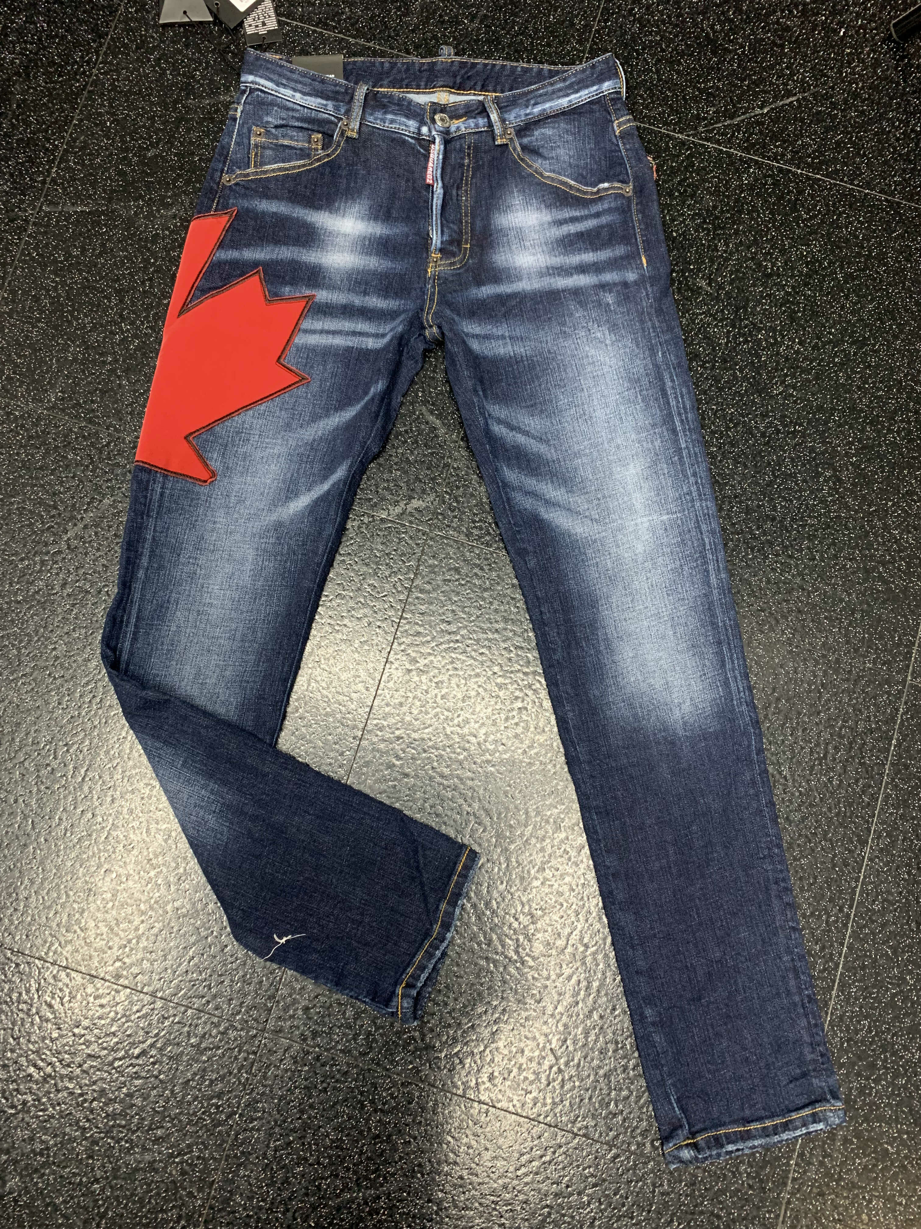 DSQUARED2-jean-lettres-pour-hommes-femmes-Streetwear-tendance-d-contract-Slim-coupe-droite-d-chir-feuille