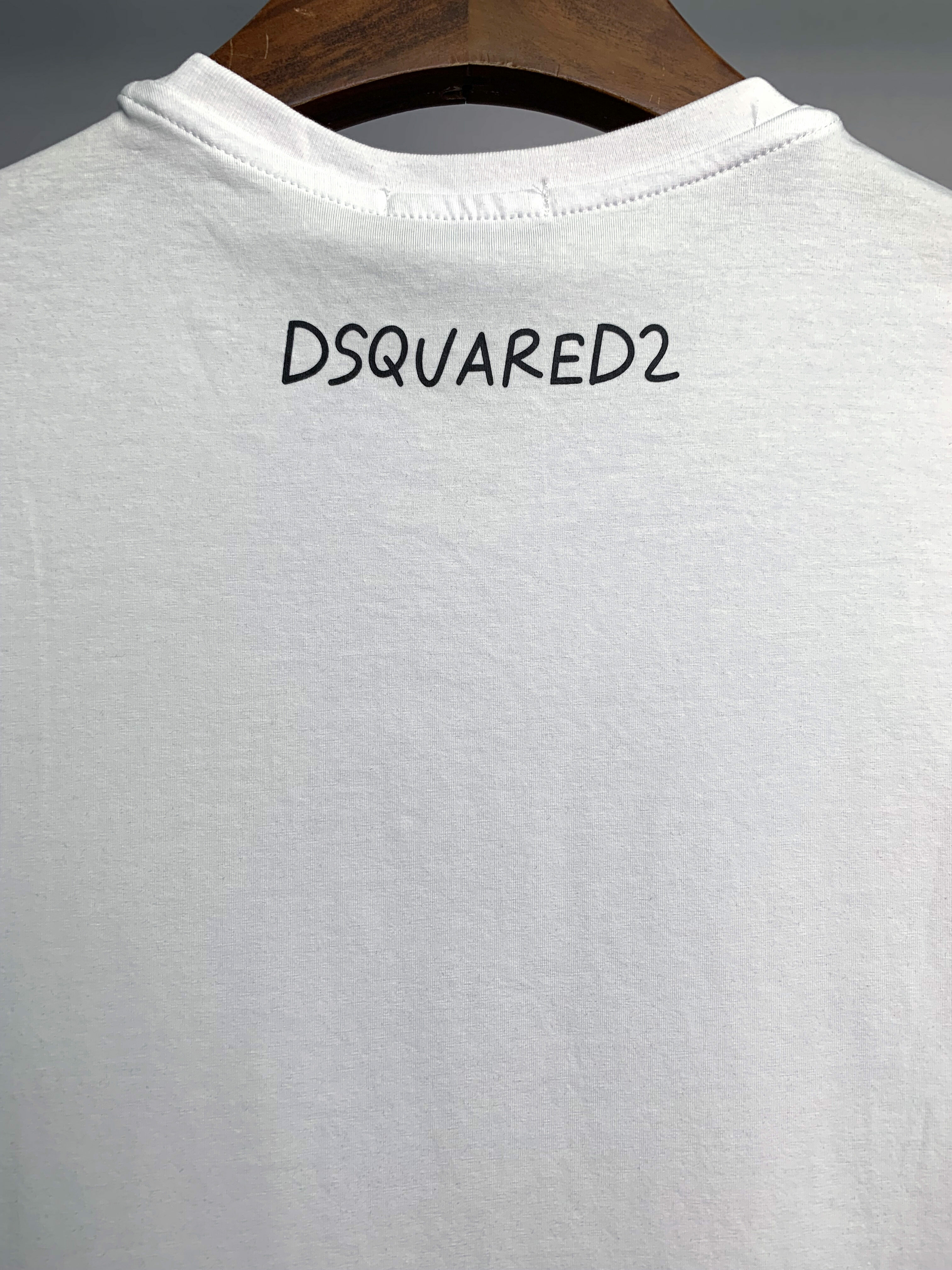 Dsquared2-T-Shirt-col-rond-en-coton-pour-homme-d-contract-la-mode-avec-impression